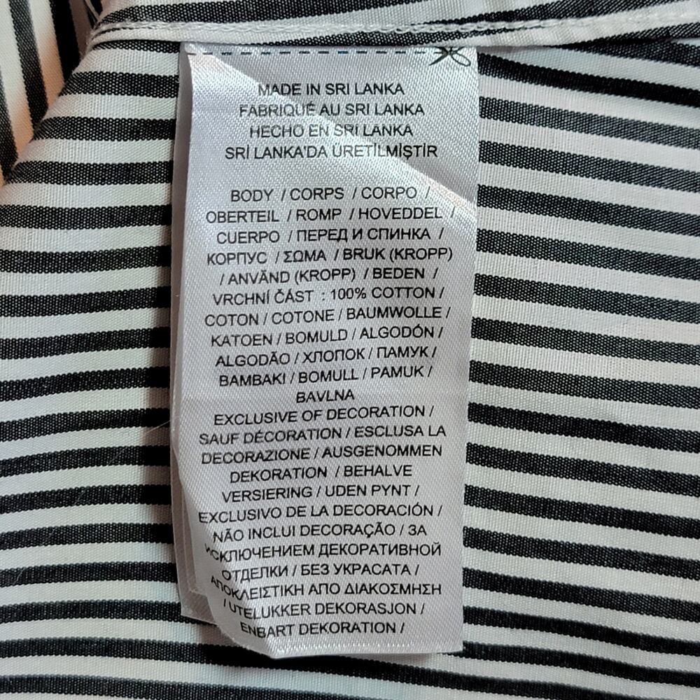 Ralph Lauren Non Iron Black White Stripe Button Down Shirt PL Classic Workwear - Picture 10 of 12